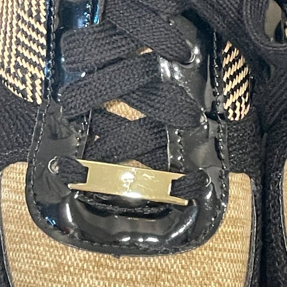 (NEW) MENBUR "VERZAGLIA" Rare Find Multi Fabric/Jute Sneakers, Black/Tan 7.5 - 8 - Picture 3 of 11